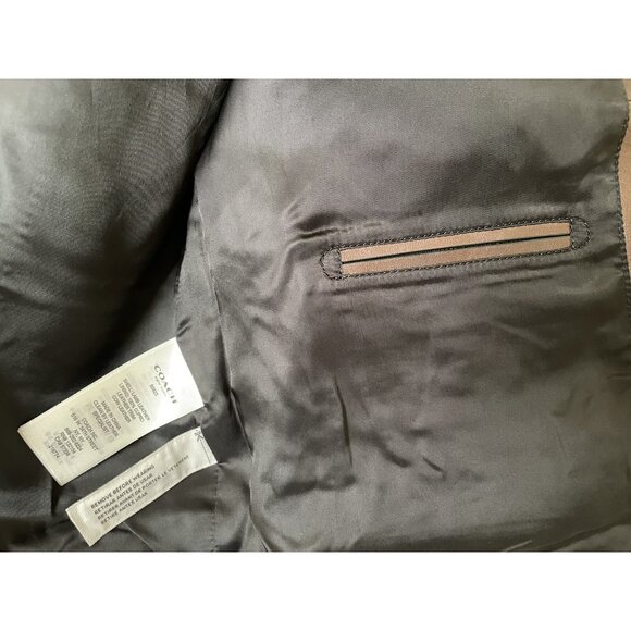 Coach Men's Washed Leather Stinger Moto Jacket Brown SIZE M MSRP $1500.00 - Picture 10 of 12